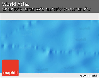Physical 3D Map of the Area around 12° 53' 15" S, 106° 10' 30" W