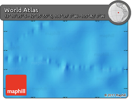 Physical Map of the Area around 12° 53' 15" S, 106° 10' 30" W