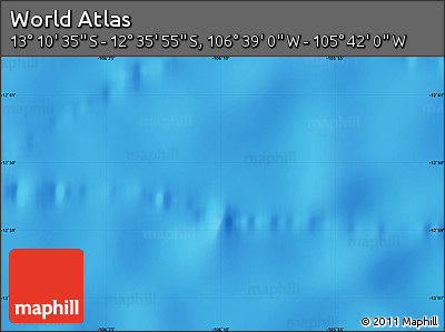 Physical Map of the Area around 12° 53' 15" S, 106° 10' 30" W