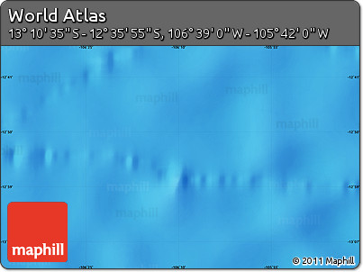 Physical Map of the Area around 12° 53' 15" S, 106° 10' 30" W
