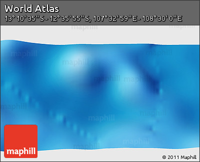 Physical 3D Map of the Area around 12° 53' 15" S, 108° 1' 30" E