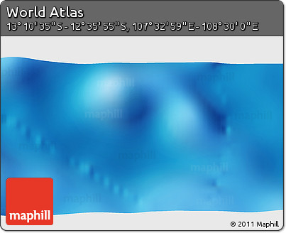 Physical 3D Map of the Area around 12° 53' 15" S, 108° 1' 30" E