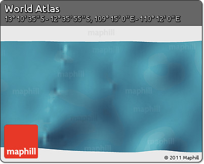 Satellite 3D Map of the Area around 12° 53' 15" S, 109° 43' 29" E