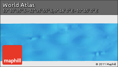 Physical Panoramic Map of the Area around 12° 53' 15" S, 10° 16' 30" E