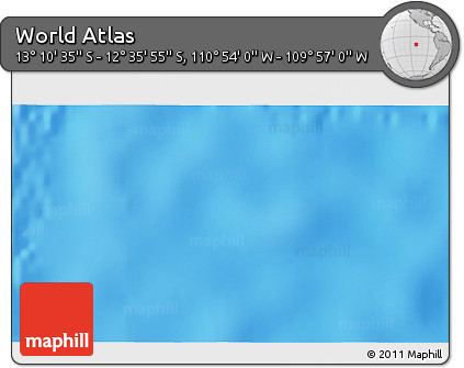 Physical 3D Map of the Area around 12° 53' 15" S, 110° 25' 30" W