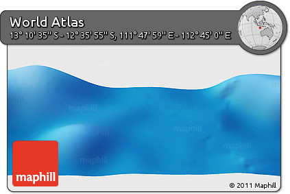 Physical Panoramic Map of the Area around 12° 53' 15" S, 112° 16' 30" E