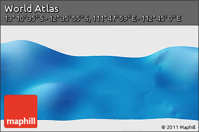 Physical Panoramic Map of the Area around 12° 53' 15" S, 112° 16' 30" E