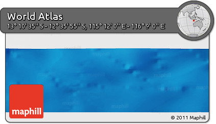 Physical Panoramic Map of the Area around 12° 53' 15" S, 115° 40' 30" E