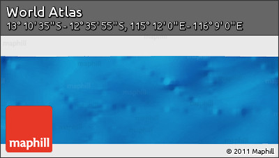 Physical Panoramic Map of the Area around 12° 53' 15" S, 115° 40' 30" E