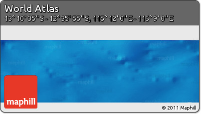 Physical Panoramic Map of the Area around 12° 53' 15" S, 115° 40' 30" E