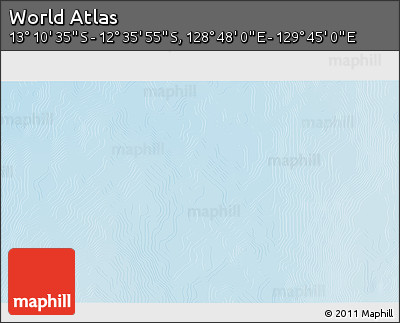Physical 3D Map of the Area around 12° 53' 15" S, 129° 16' 30" E