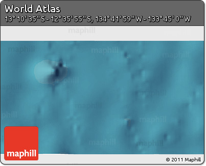 Satellite 3D Map of the Area around 12° 53' 15" S, 134° 13' 29" W