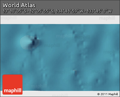 Satellite 3D Map of the Area around 12° 53' 15" S, 134° 13' 29" W