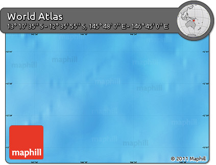 Physical Map of the Area around 12° 53' 15" S, 146° 16' 30" E