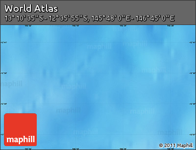 Physical Map of the Area around 12° 53' 15" S, 146° 16' 30" E