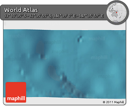 Satellite 3D Map of the Area around 12° 53' 15" S, 147° 7' 30" E