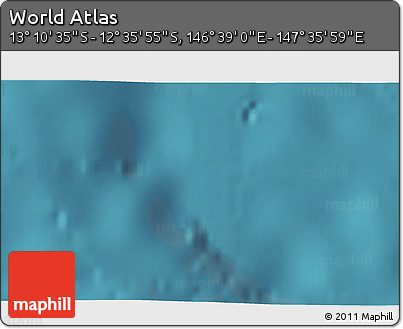 Satellite 3D Map of the Area around 12° 53' 15" S, 147° 7' 30" E