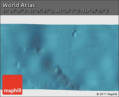Satellite 3D Map of the Area around 12° 53' 15" S, 147° 7' 30" E