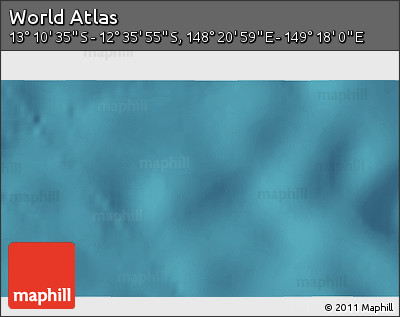 Satellite 3D Map of the Area around 12° 53' 15" S, 148° 49' 29" E