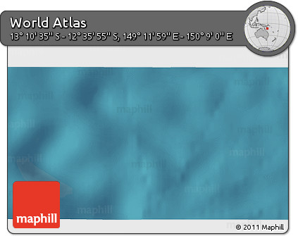 Satellite 3D Map of the Area around 12° 53' 15" S, 149° 40' 30" E
