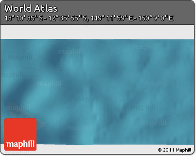 Satellite 3D Map of the Area around 12° 53' 15" S, 149° 40' 30" E