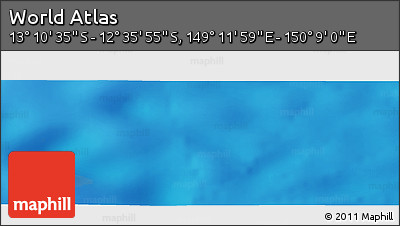 Physical Panoramic Map of the Area around 12° 53' 15" S, 149° 40' 30" E