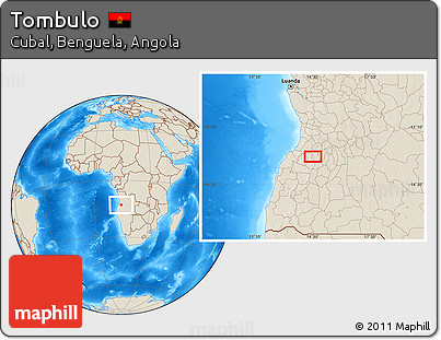 Shaded Relief Location Map of Tombulo