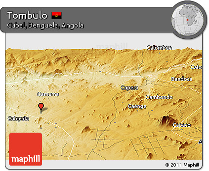 Physical Panoramic Map of Tombulo