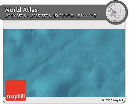 Satellite 3D Map of the Area around 12° 53' 15" S, 150° 31' 30" E