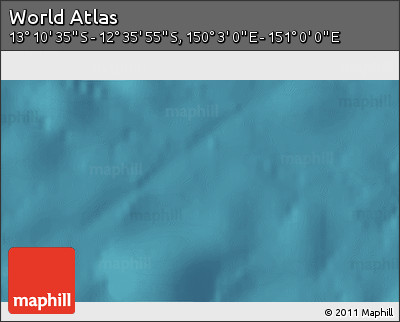 Satellite 3D Map of the Area around 12° 53' 15" S, 150° 31' 30" E