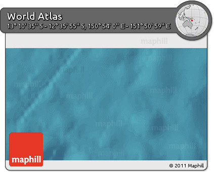 Satellite 3D Map of the Area around 12° 53' 15" S, 151° 22' 30" E