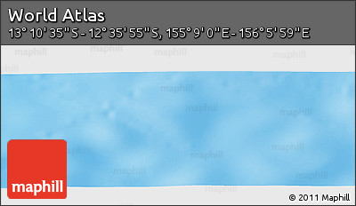 Physical Panoramic Map of the Area around 12° 53' 15" S, 155° 37' 30" E