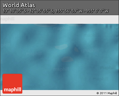 Satellite 3D Map of the Area around 12° 53' 15" S, 155° 28' 29" W