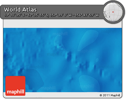 Political 3D Map of the Area around 12° 53' 15" S, 157° 10' 30" W