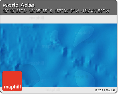 Political 3D Map of the Area around 12° 53' 15" S, 157° 10' 30" W