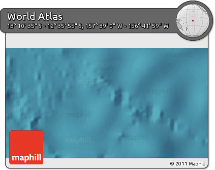 Satellite 3D Map of the Area around 12° 53' 15" S, 157° 10' 30" W