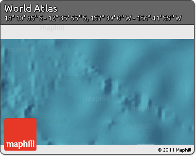 Satellite 3D Map of the Area around 12° 53' 15" S, 157° 10' 30" W