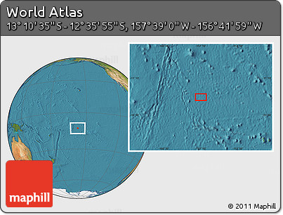 Satellite Location Map of the Area around 12° 53' 15" S, 157° 10' 30" W