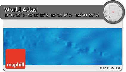 Physical Panoramic Map of the Area around 12° 53' 15" S, 157° 10' 30" W