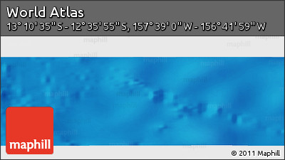 Physical Panoramic Map of the Area around 12° 53' 15" S, 157° 10' 30" W
