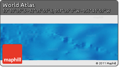 Physical Panoramic Map of the Area around 12° 53' 15" S, 157° 10' 30" W