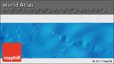 Shaded Relief Panoramic Map of the Area around 12° 53' 15" S, 157° 10' 30" W