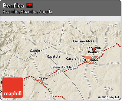Shaded Relief 3D Map of Benfica