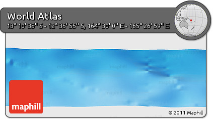 Physical Panoramic Map of the Area around 12° 53' 15" S, 164° 58' 29" E