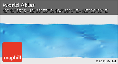 Physical Panoramic Map of the Area around 12° 53' 15" S, 164° 58' 29" E