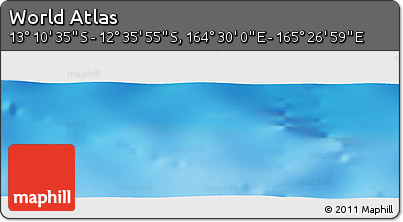 Physical Panoramic Map of the Area around 12° 53' 15" S, 164° 58' 29" E