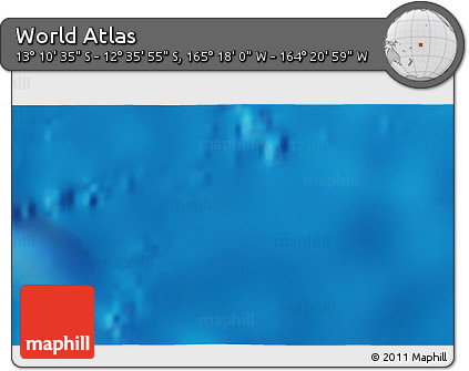 Physical 3D Map of the Area around 12° 53' 15" S, 164° 49' 29" W