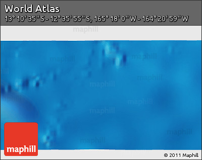 Physical 3D Map of the Area around 12° 53' 15" S, 164° 49' 29" W
