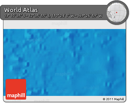 Physical 3D Map of the Area around 12° 53' 15" S, 169° 55' 30" W