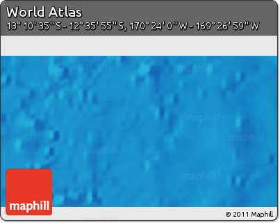 Physical 3D Map of the Area around 12° 53' 15" S, 169° 55' 30" W